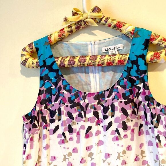 Kensie Abstract Floral Print Dress Size Large - Picture 3 of 8